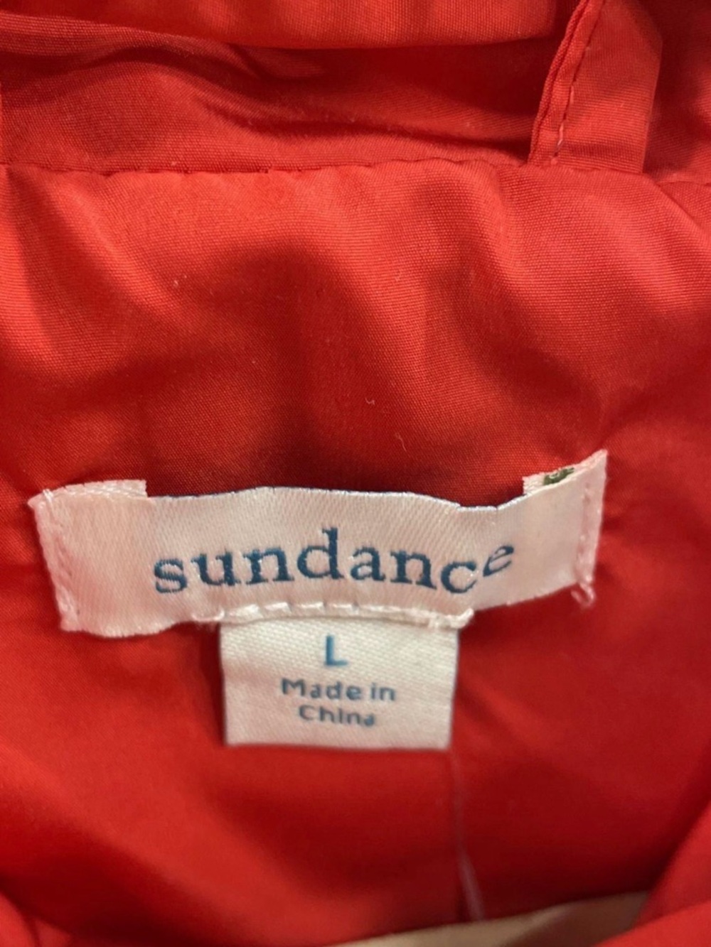 Sundance Dandelion Hooded Puffer Vest Cream Rainbow Stripe Large Outdoor Chic - Picture 6 of 7